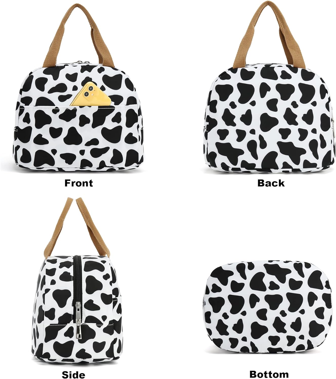 Custom Foldable Lunch Bag Insulated Soft Cooler Black custom foldable lunch bag displaying its structured design and durable polyester exterior