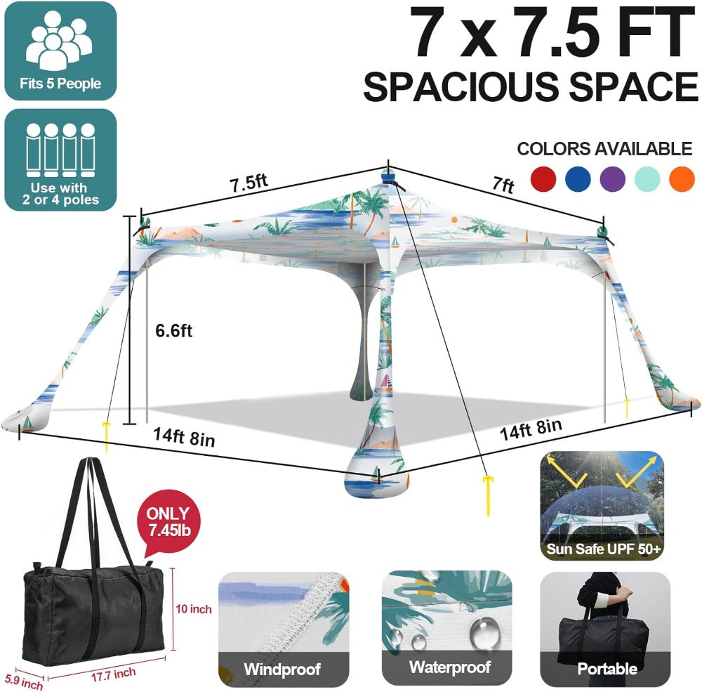 Dark Shelter Technology black vinyl coating blocking UVA and UVB rays for maximum UPF50+ family protection