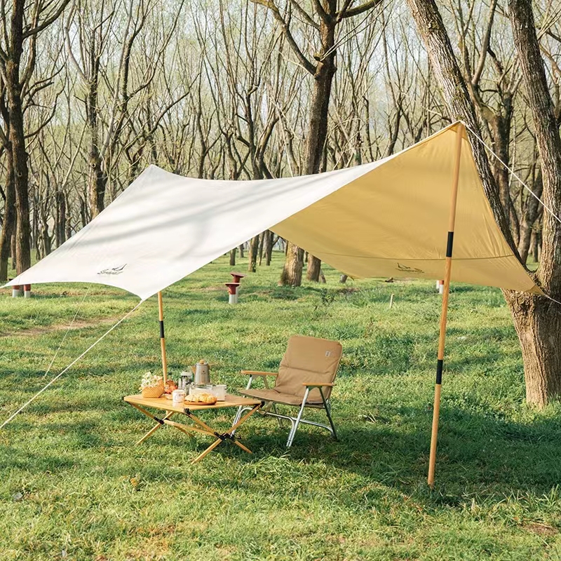 210T Portable Camping Outdoor Summer Shade Fly Rain Beach Tent Tarp Sun Shelter