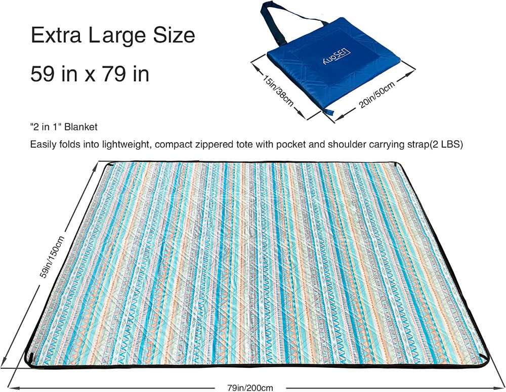 Wholesale waterproof Beach Blanket Rug Handy pinic Mat