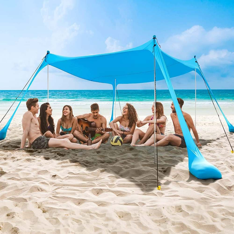 Outdoor multifunctional square Beach Tent Sun Shade Tent Portable Lightweight Foldable Camping Tent