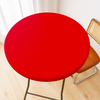 Round Table Cloth Cover, Elastic Fitted Flannel Backed Vinyl Tablecloths for 36"-44" Round Tables