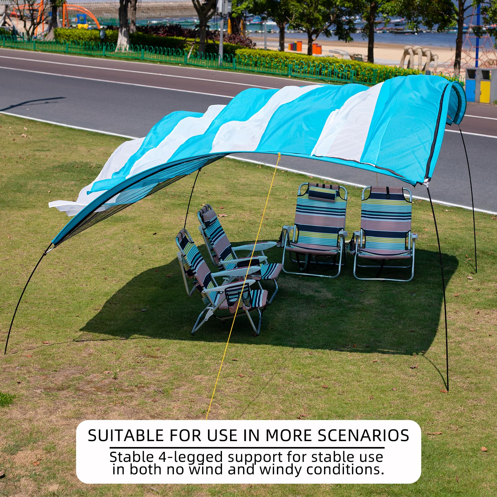 wholesale Sun Beach Shade Awning with Strong Wind Resistance, No Wind Stability Beach tent 