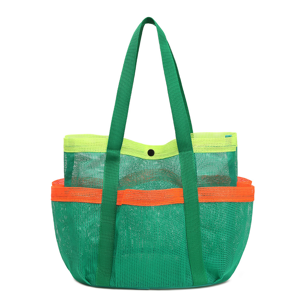 Mesh Beach Bag Family - Beach Tote 9 Pockets Beach Towel Bag