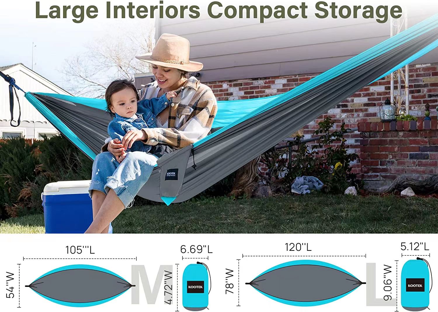 Factory Wholesale Custom Double & Single Travel Camping Hammock Lightweight Portable Outdoor Hammocks