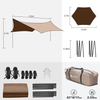 210T Portable Camping Outdoor Summer Shade Fly Rain Beach Tent Tarp Sun Shelter