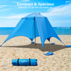 Manufactory UPF 50+ Easy Set Up Beach Canopy Tent Sun Shade,10.9x9.6 FT Portable Beach Tent Sun Shelter