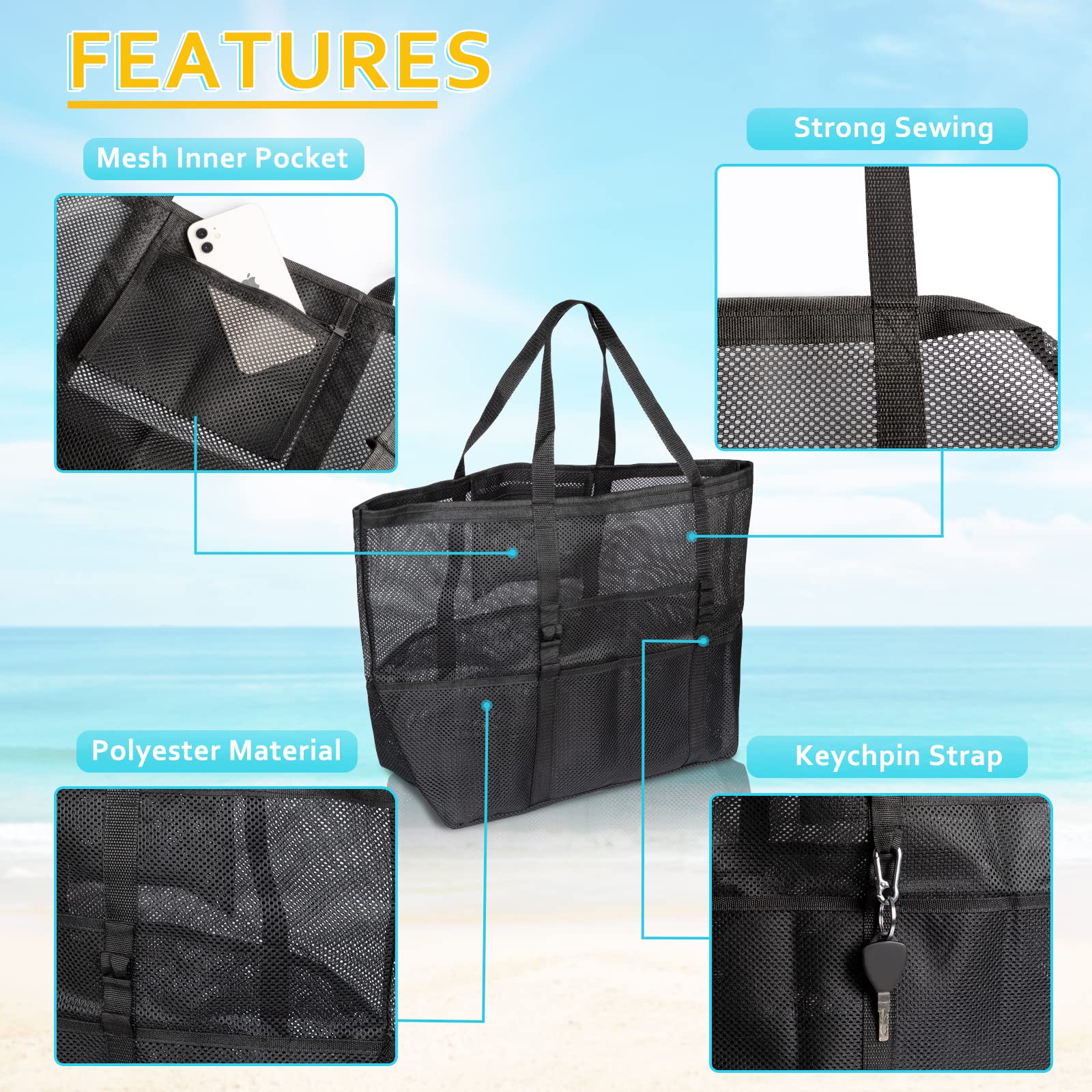 beach bag features