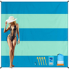 Beach Blanket Waterproof Sand-proof Beach Blanket for 2-8 People Extra Large Sandfree Beach Mat with 6 Stakes