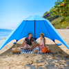 Manufactory UPF 50+ Easy Set Up Beach Canopy Tent Sun Shade,10.9x9.6 FT Portable Beach Tent Sun Shelter