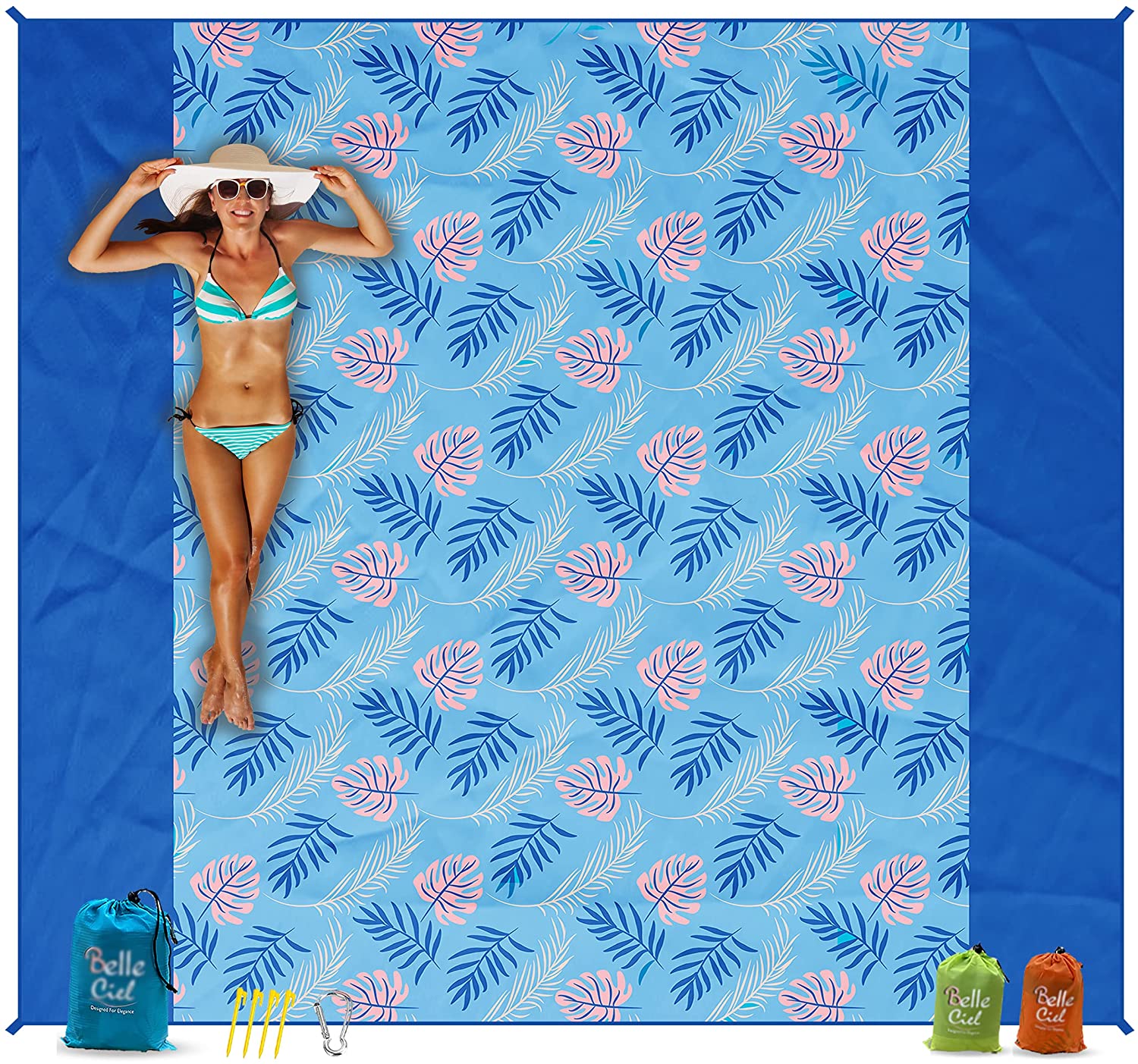 Custom Print Sand Free Beach Blanket Waterproof Beach Mat Portable Camping Mat