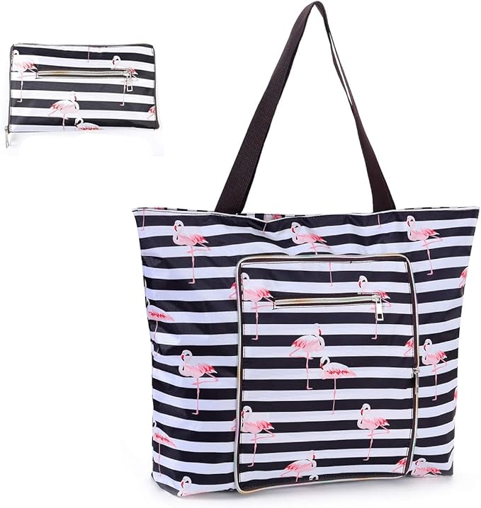 Large Foldable Tote Bag With Zipper Waterproof Sandproof Beach Bags Women Handbag Travel Shopping bag