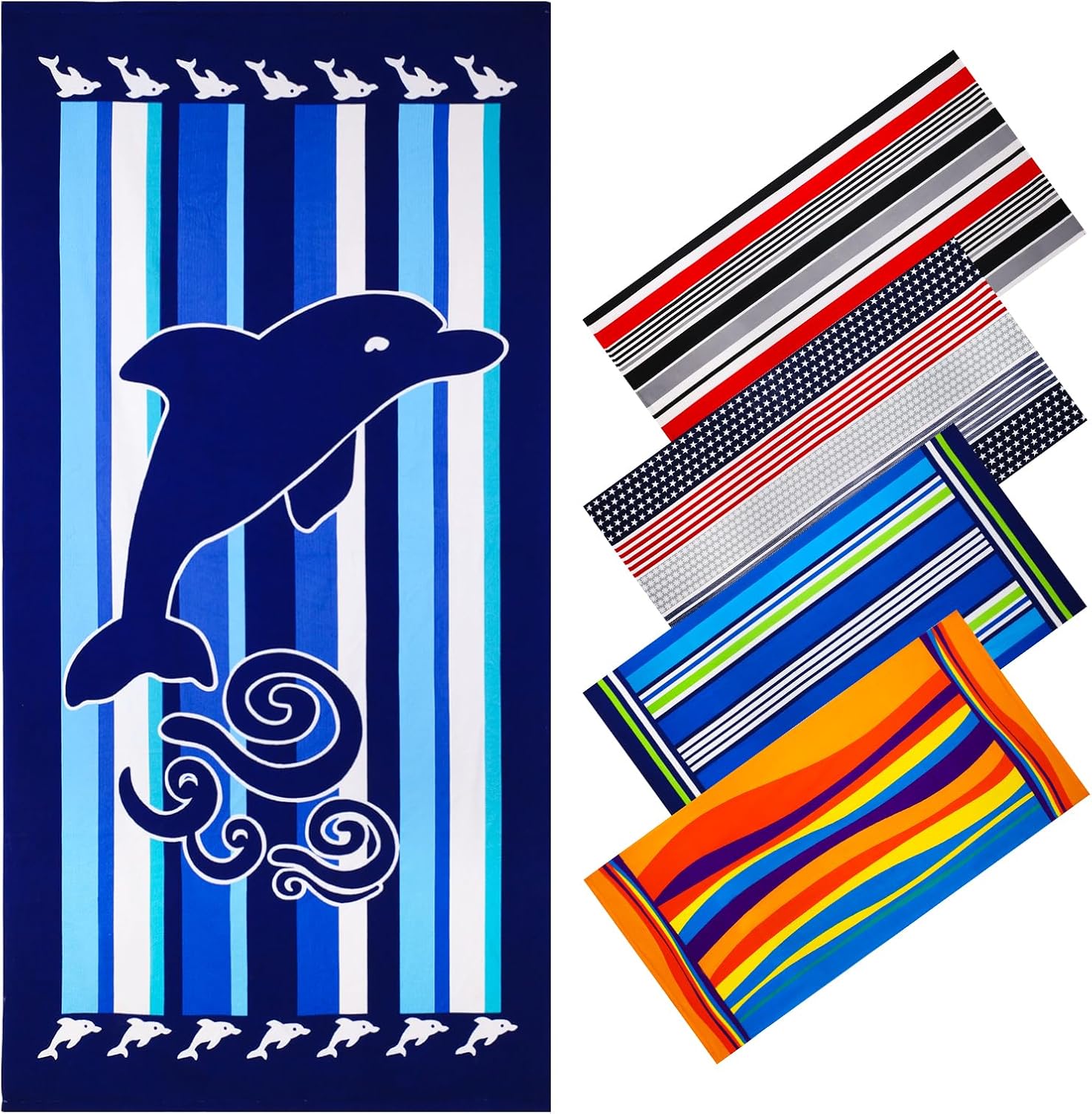  Oversized Thin Beach Towel Set, XL Extra Large Big Soft Clearance Pool Swim Travel Towels Blanket for Women 