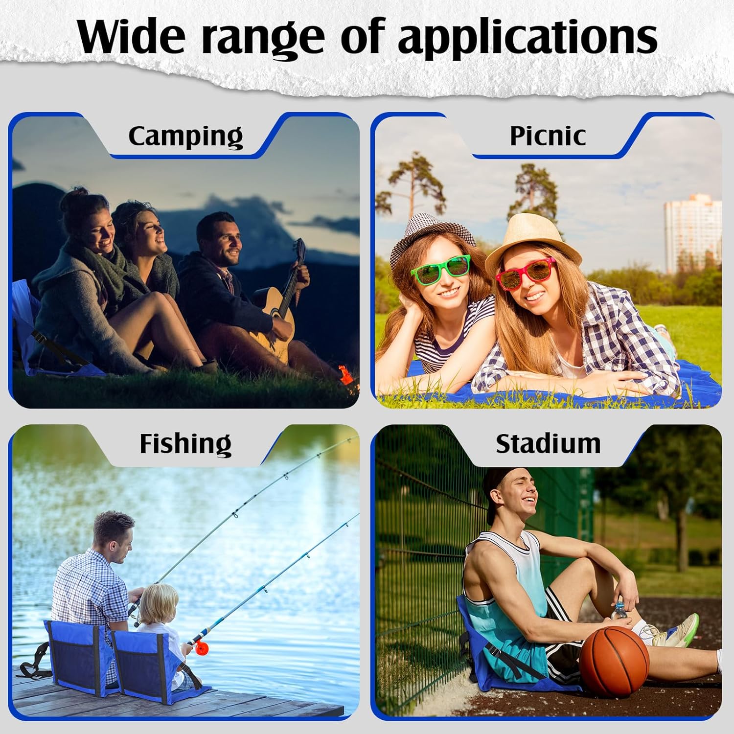 Outdoor folding beach chair Export convenient handle Portable Seat Lean to Stool Lightweight Adjustable and Folding cushion