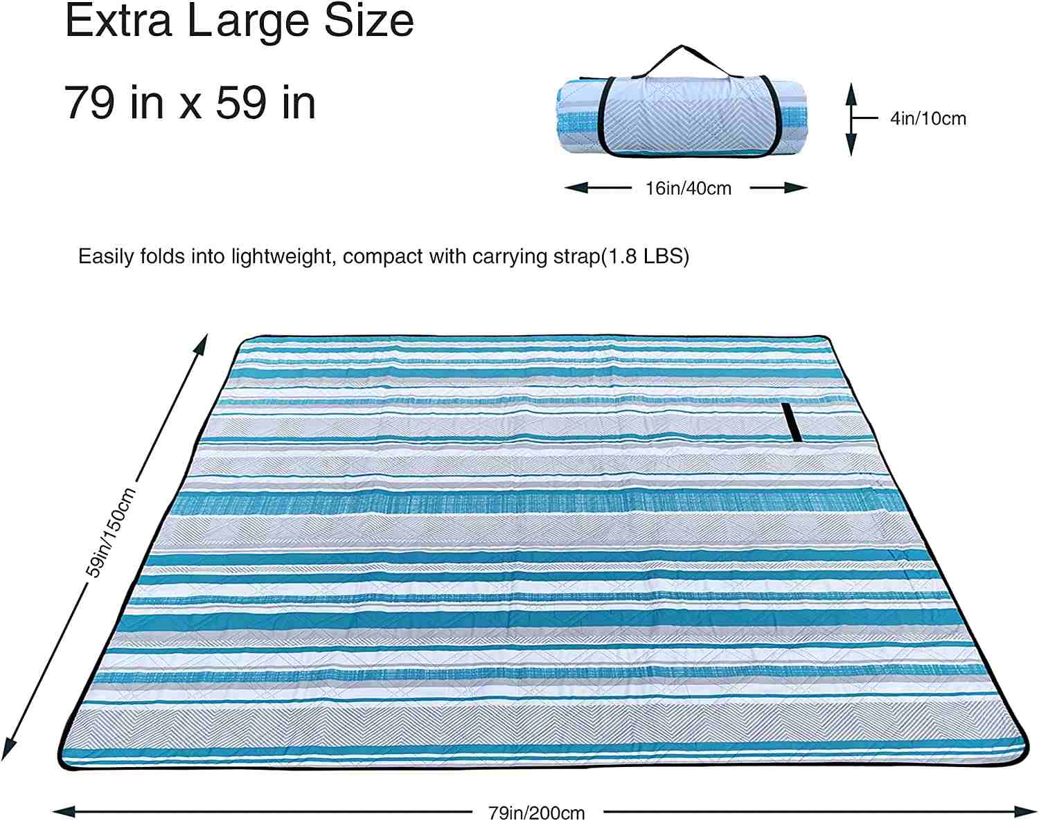 Good Quality Reversible Outdoor Camping Mat for Balcony Apartment RV Patio Picnic