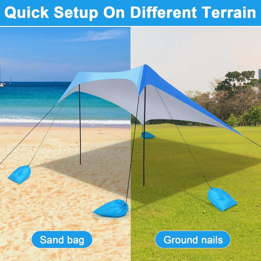 Sunshade and Sunscreen Oasis Your Perfect Retreat on the Sande Beachside Haven Beach Tent Sun Shade Shelter