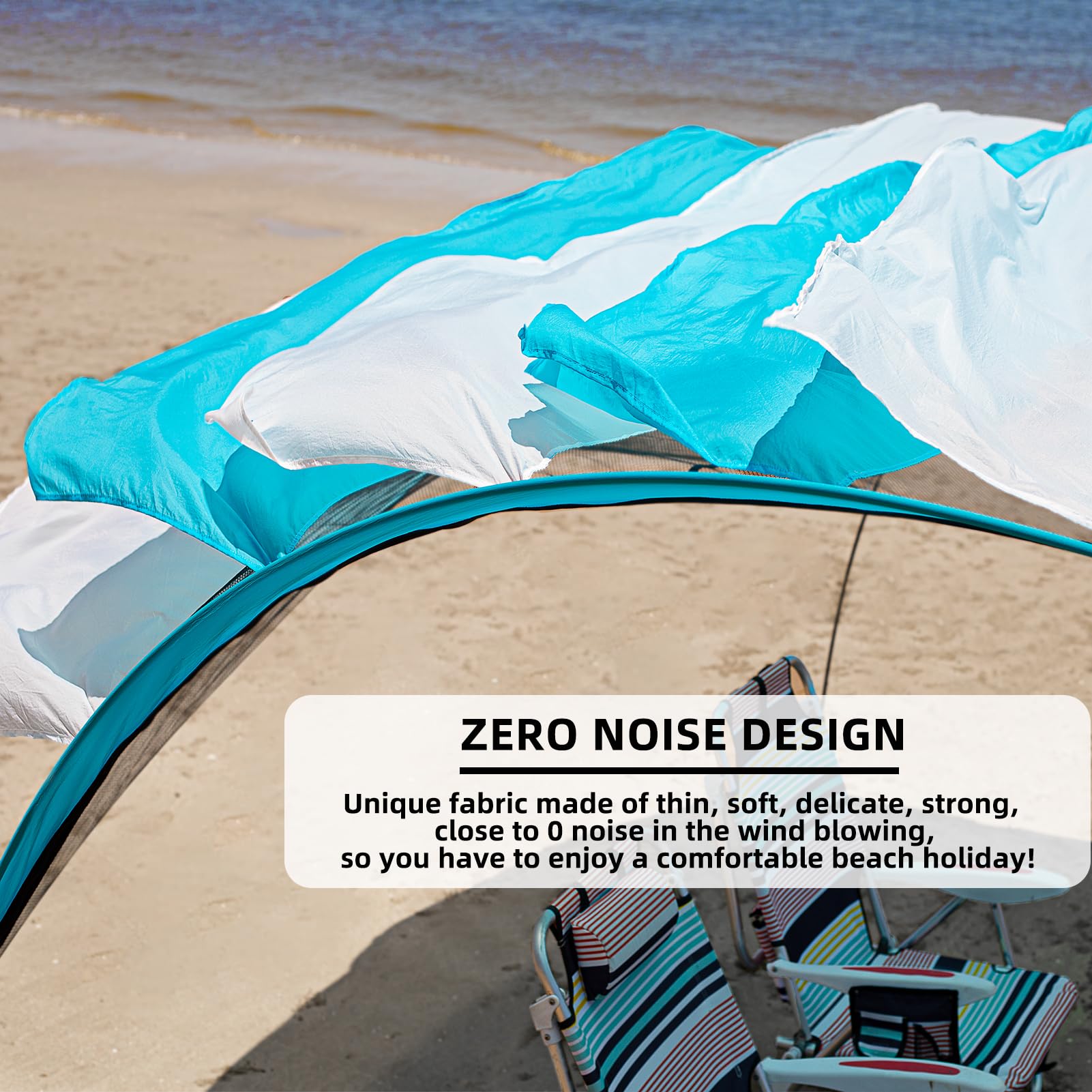 wholesale Sun Beach Shade Awning with Strong Wind Resistance, No Wind Stability Beach tent 