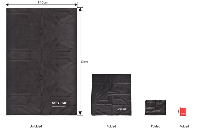 mini foldable beach blanket