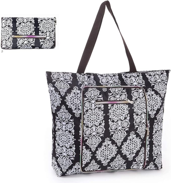 Large Foldable Tote Bag With Zipper Waterproof Sandproof Beach Bags Women Handbag Travel Shopping bag