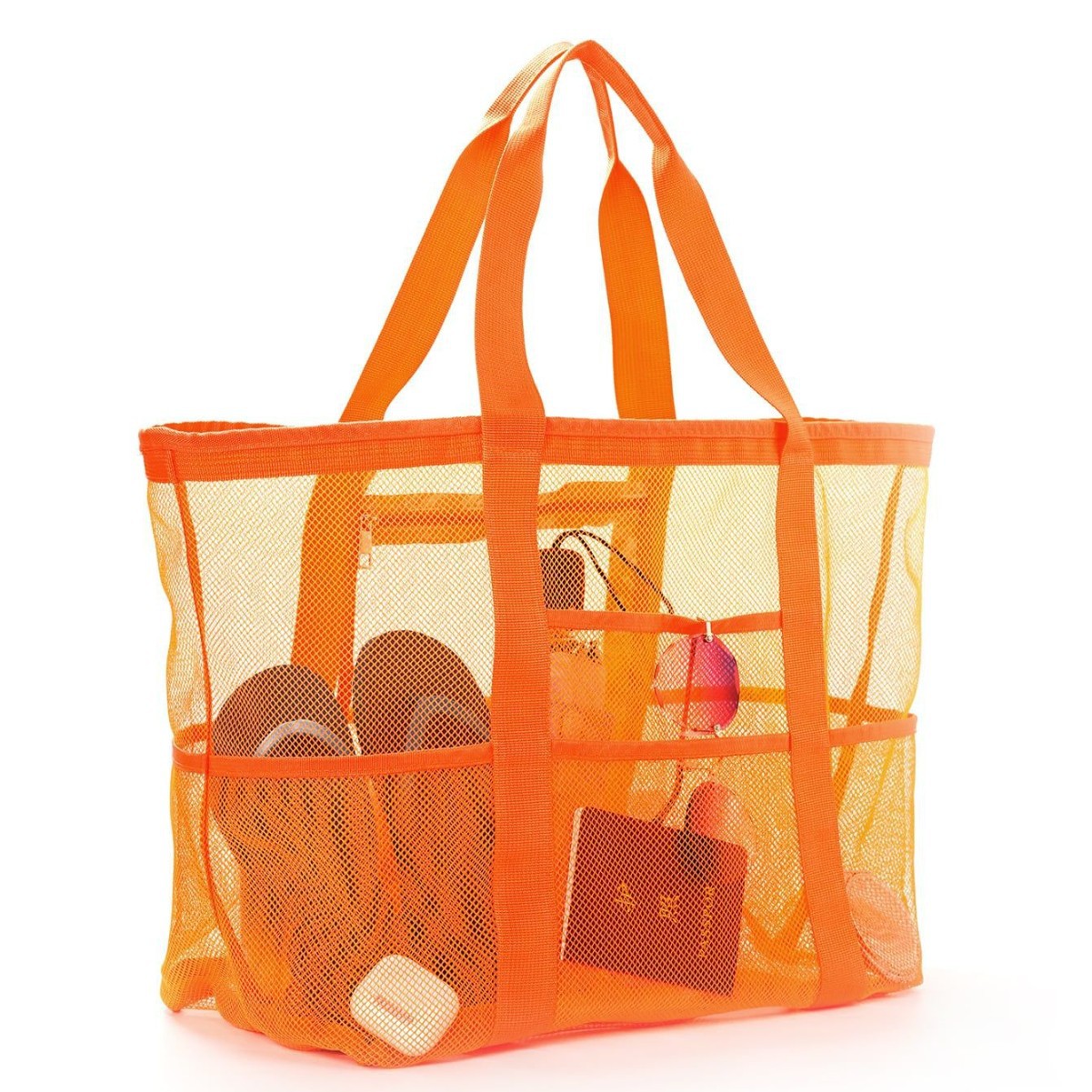 Mesh Beach Bag - Large Beach Tote Bag for Family Beach Bag for Toys & Vacation Essentials