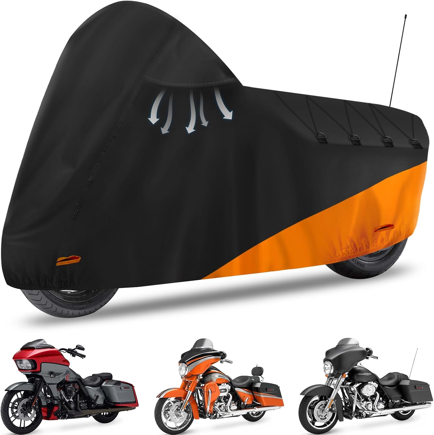 420D Oxford Cloth Road Glide Limited, Ultra Limited Motorcycle Cover for Snow Rain Dust Protection