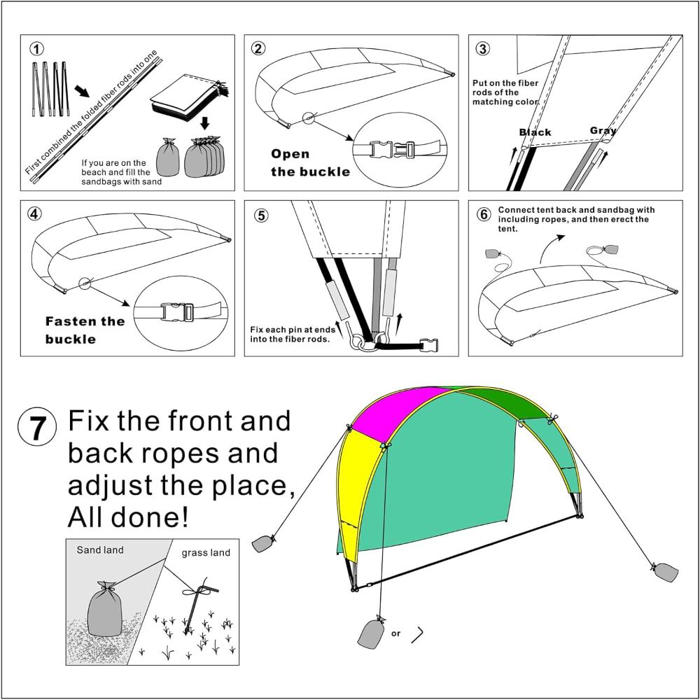 Waterproof Beach Shelter: Sunshade and UV Protection for a Relaxing Vacation Beach Tent Sun Shade Shelter