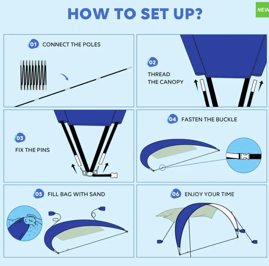 How to Set Up Beach Shelter