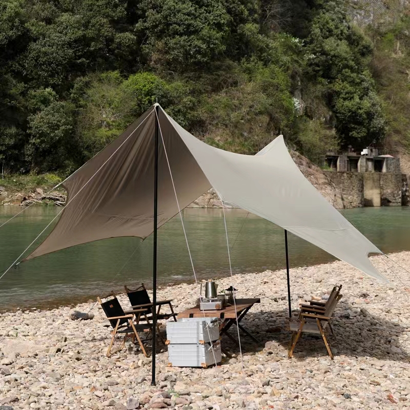 outdoor camping tent Awning waterproof canopy tarp family camping tent beach sun shade tent