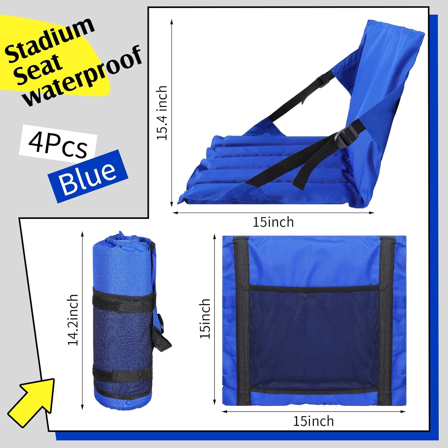 Outdoor folding beach chair Export convenient handle Portable Seat Lean to Stool Lightweight Adjustable and Folding cushion