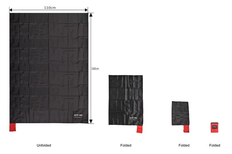 mini foldable beach blanket