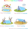 easy to take sandproof Beach Blanket Waterproof Sandproof Oversized 78''×81''
