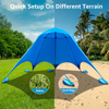 Manufactory UPF 50+ Easy Set Up Beach Canopy Tent Sun Shade,10.9x9.6 FT Portable Beach Tent Sun Shelter
