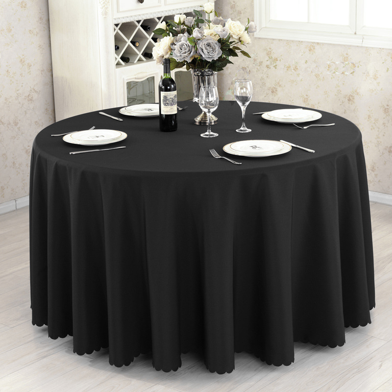  Black Round Plastic Tablecloth Disposable 84-Inch Disposable Round Tablecloths By Exquisite