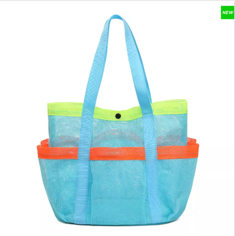 Mesh Beach Bag Tote 9 Pockets Beach Towel Bag.png