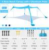 Outdoor multifunctional square Beach Tent Sun Shade Tent Portable Lightweight Foldable Camping Tent