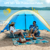 Manufactory UPF 50+ Easy Set Up Beach Canopy Tent Sun Shade,10.9x9.6 FT Portable Beach Tent Sun Shelter