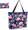 Large Foldable Tote Bag With Zipper Waterproof Sandproof Beach Bags Women Handbag Travel Shopping bag