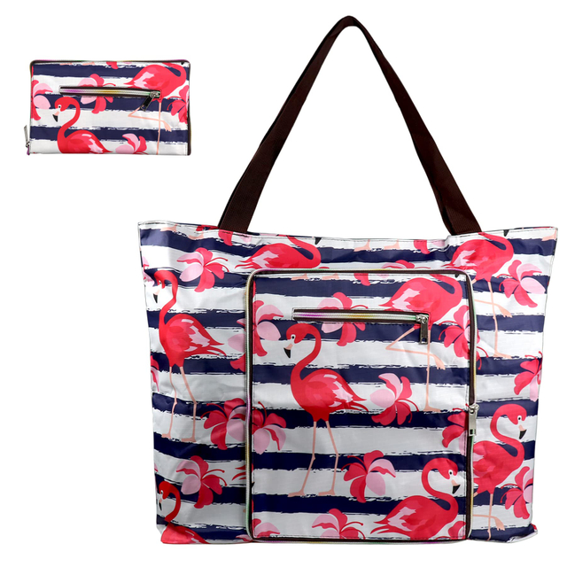 Large Foldable Tote Bag With Zipper Waterproof Sandproof Beach Bags Women Handbag Travel Shopping bag