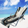 Lounge Chair Towel Cover Beach Chair Covers with 3 Pockets for Trips Beach Pool Garden Sunbathing Courtyard
