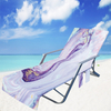Lounge Chair Towel Cover Beach Chair Covers with 3 Pockets for Trips Beach Pool Garden Sunbathing Courtyard
