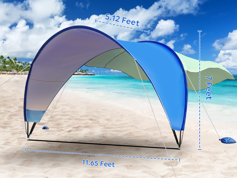 beach shade size
