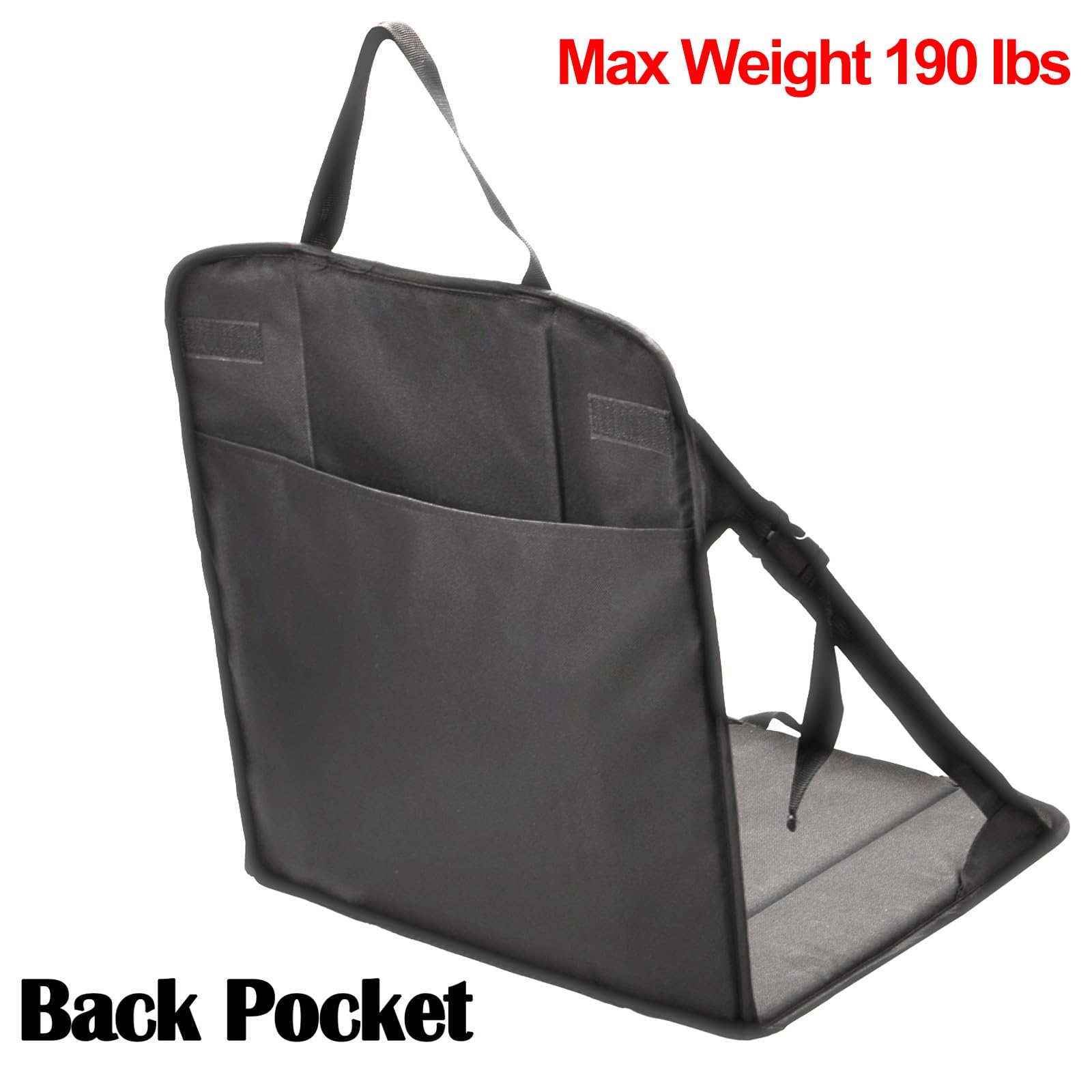 Lightweight aluminum alloy frame of the outdoor folding seat demonstrating portability